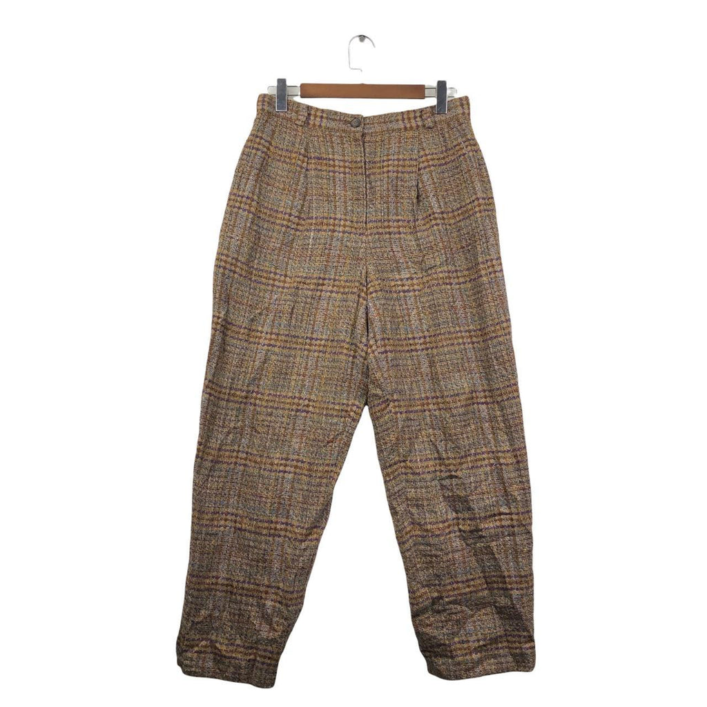 Vtg CHRISTIAN AUJARD LIBERTE Tartan Casual Pant Trouser Slack Workwear