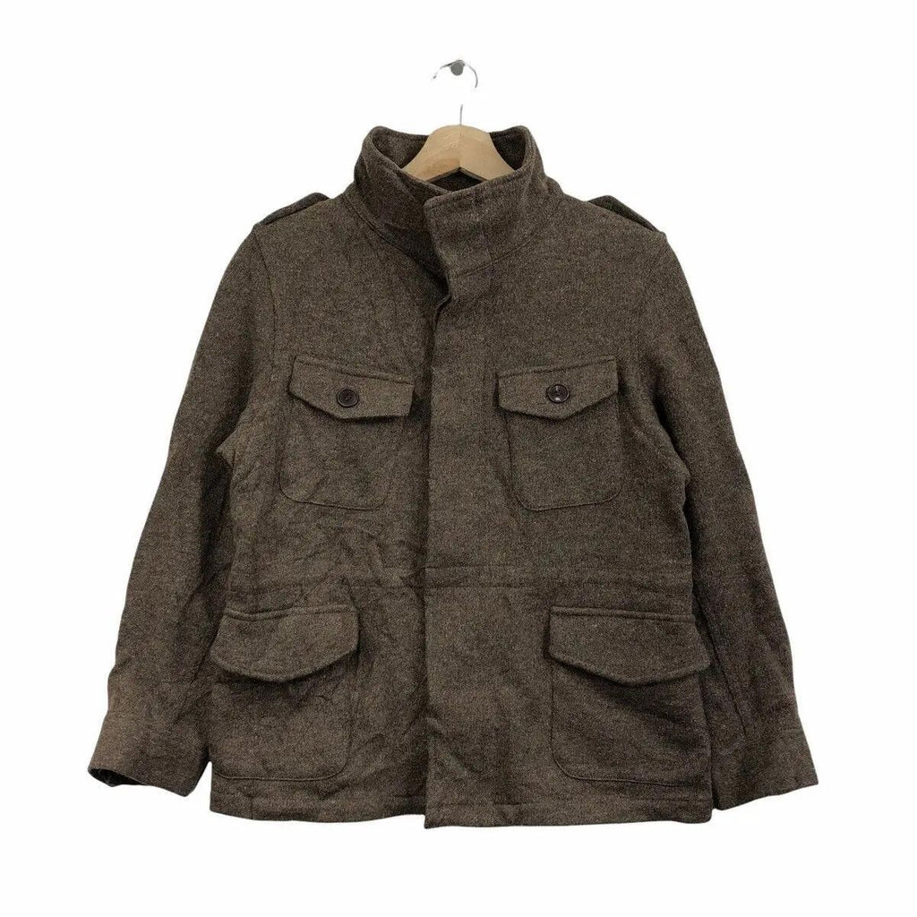 Vintage UNITED ARROWS JAPAN Technical Tweed Jacket Coat Parka Green Label Relaxing