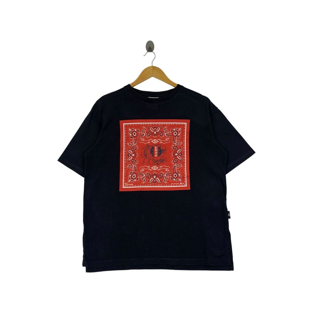 GU x KEITA MARUYAMA National Market Paisley Baggy Tee Shirt Top Box Logo Streetwear Shibuya
