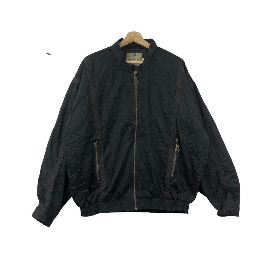 Vtg LEE UNION MADE Harrington Jacket Denim Jeans Heavy Coat Windbreaker Minimalist