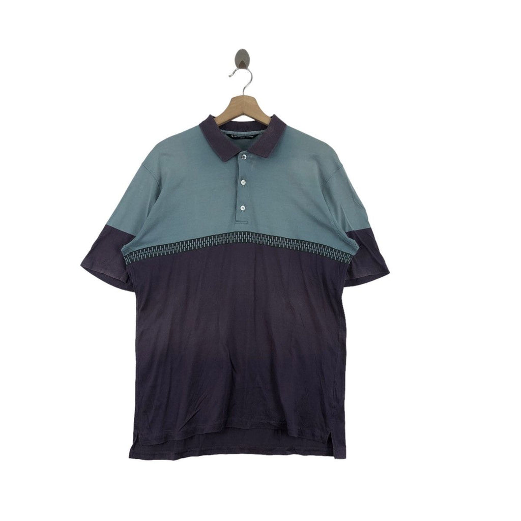 Vtg CHRISTIAN DIOR PARIS Sport Collection CD Polo Tee Shirt Striped Made In Italy