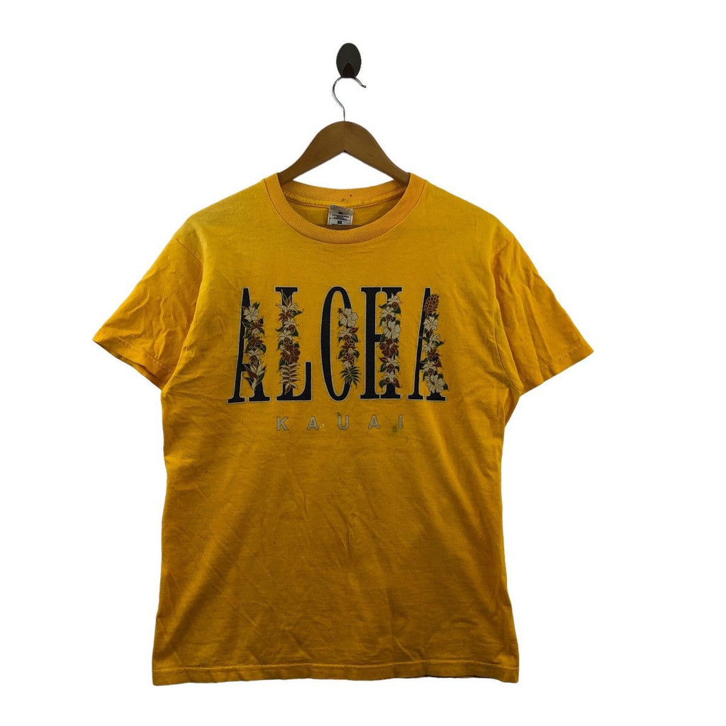 Vintage ALOHA KAUAI Maiki Aiu Lake Song Singer Hawaii Tee Shirt Top Honolulu