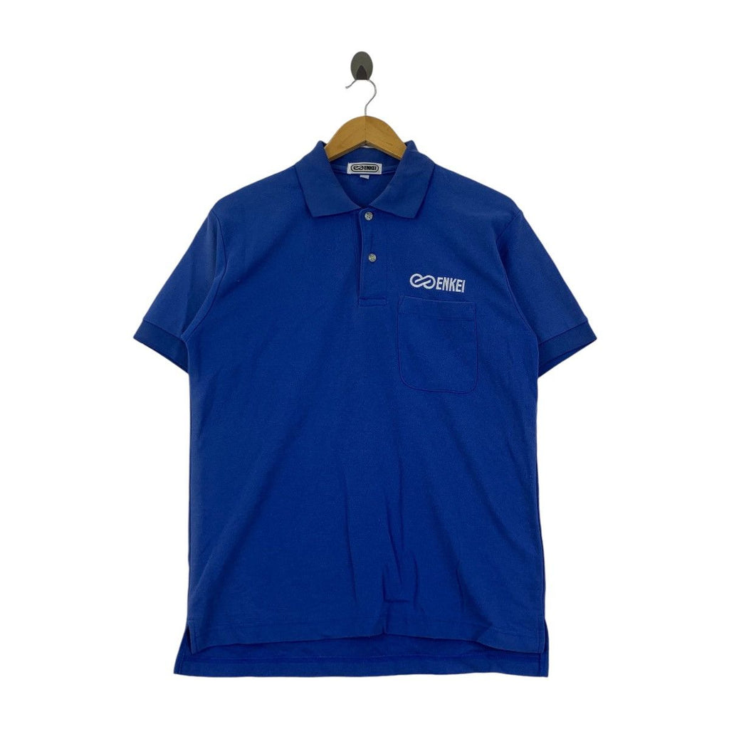 Vintage ENKEI WHEELS RACING Team Engineer Polo Tee Shirt Top Mechanic Driver
