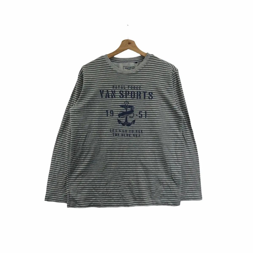 Vintage VAN SPORTS American Football Striped Sweatshirt Sweater Pullover National League