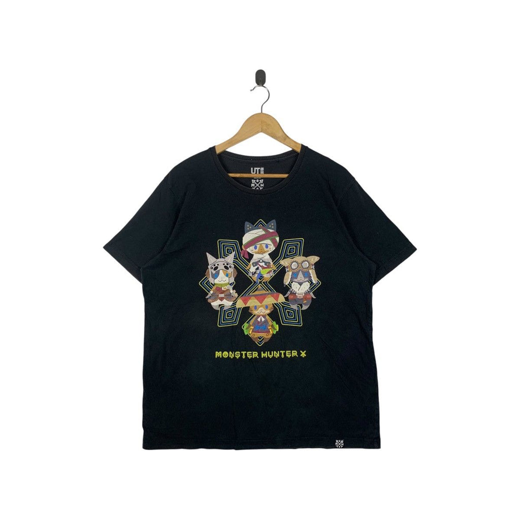 MONSTER HUNTER x UNIQLO Video Fantasy Game Tee Shirt Top Character Capcom