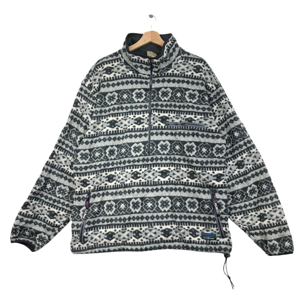 Vintage L.L BEAN x POLARTEC Windproof Series 1000 Aztec Fleece Jacket Windbreaker Outdoor