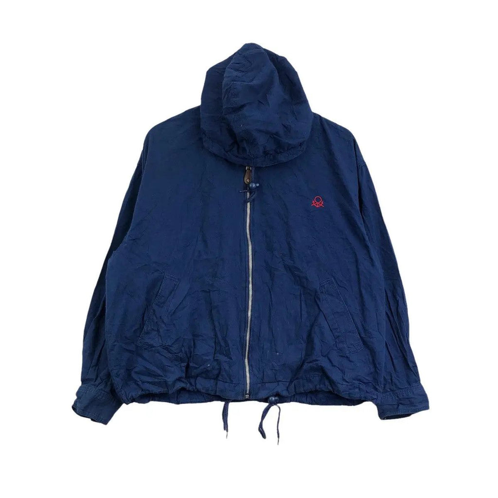 Vintage YACHT CLUB SALING Gear Blue Windbreaker Jacket Seaman Sweater Zipper