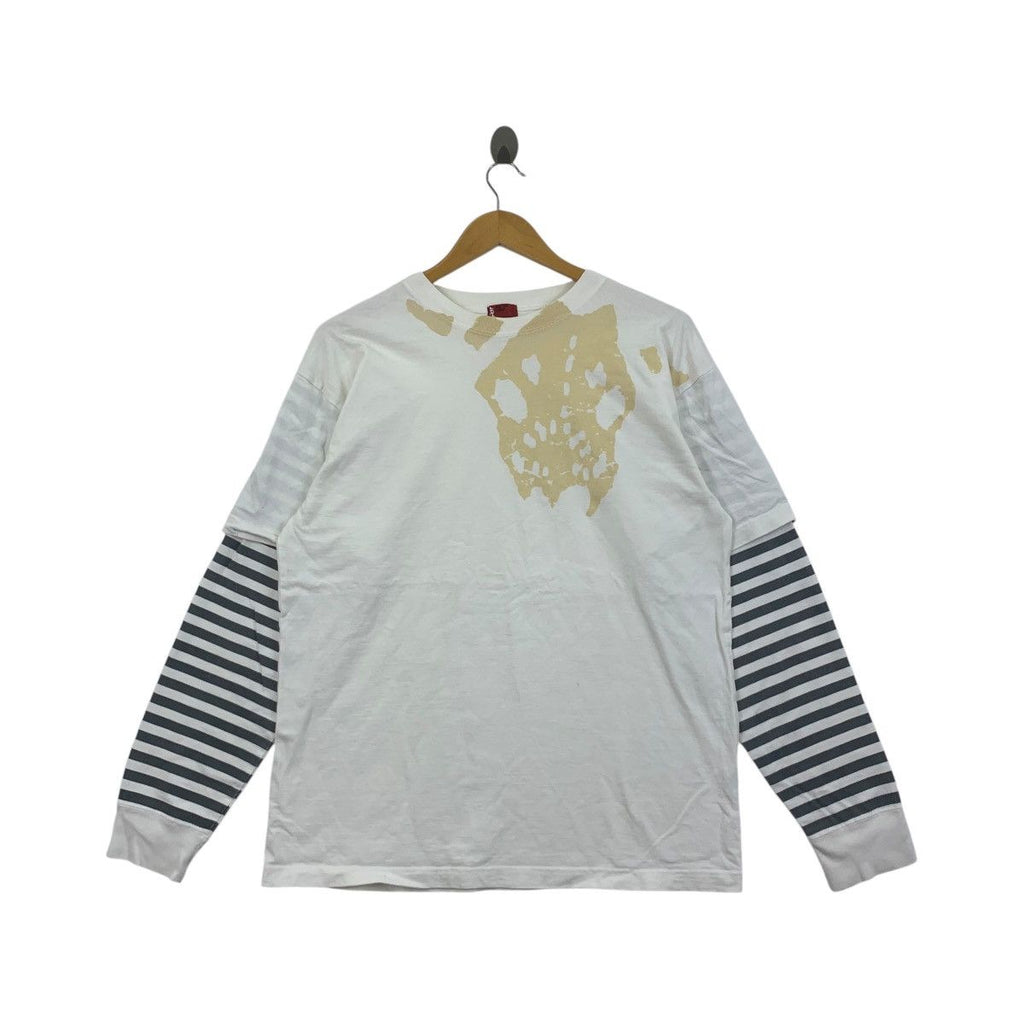 Vintage LEVIS RED TAB Collection Skull Tee Shirt Top Raglan Striped Long Sleeve