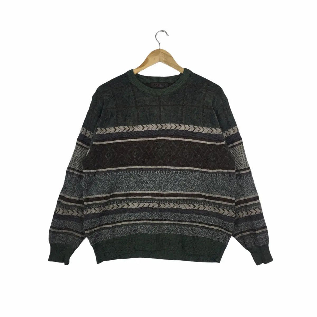 Vintage LINDBERGH JAPAN Aztec Striped Knitwear Sweater Sweatshirt Crewneck Top