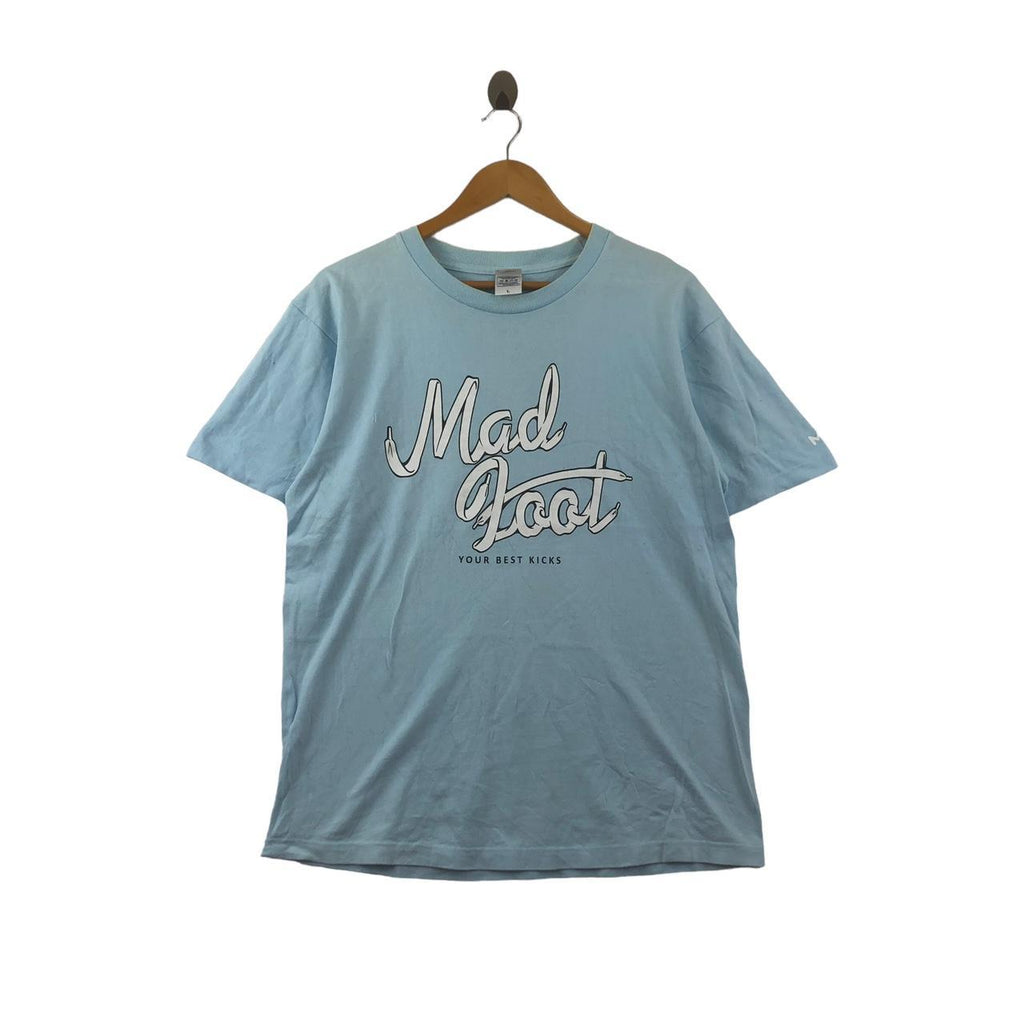 Vintage MAD FOOT Your Best Kicks Soccer Football Tee Shirt Champion League
