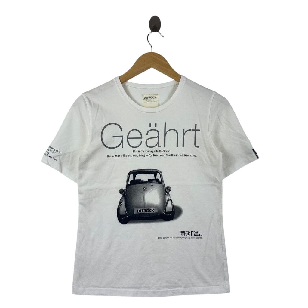 Vintage DIESEL x DEFROCK GEAHRT Collection Tee Shirt Top Journey Into Sound