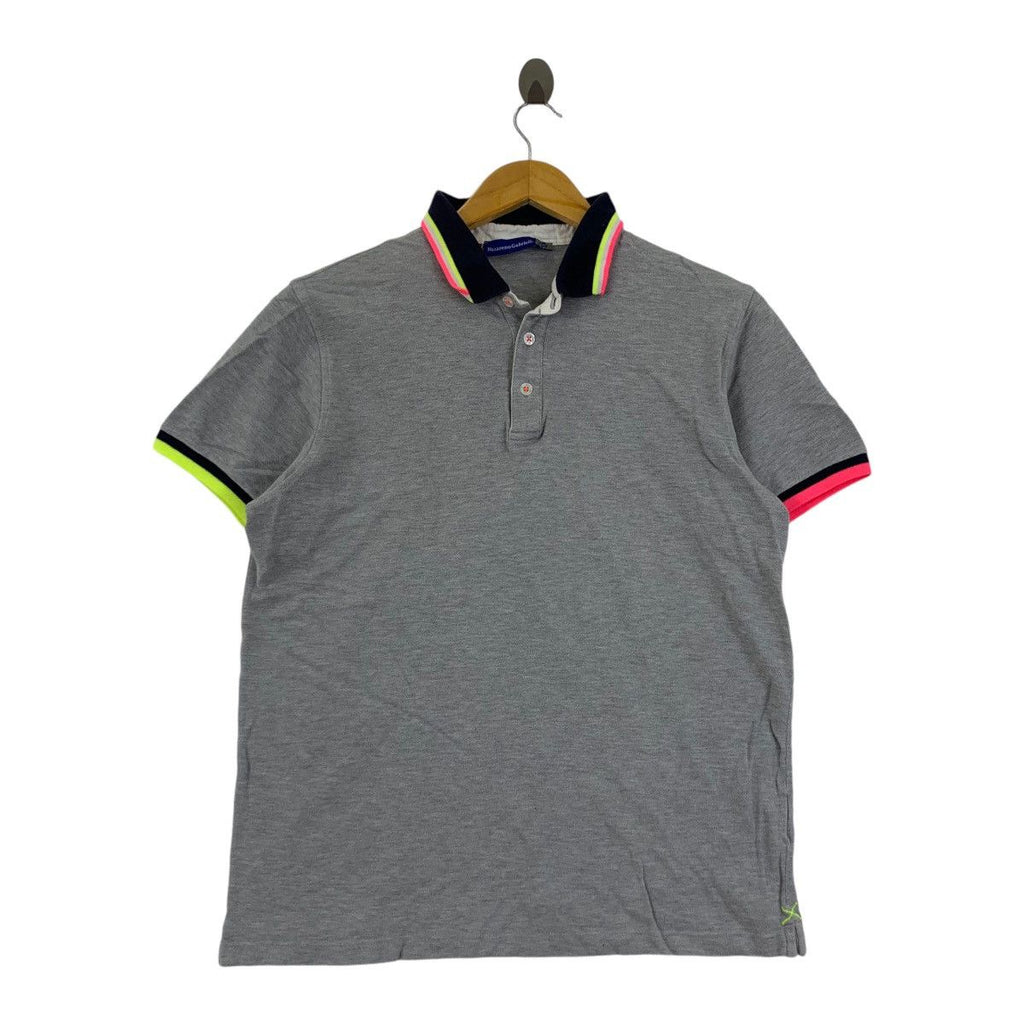 Vintage NAZARENO GABRIELLI Twin Tipped Polo Tee Shirt Top Made In Italy