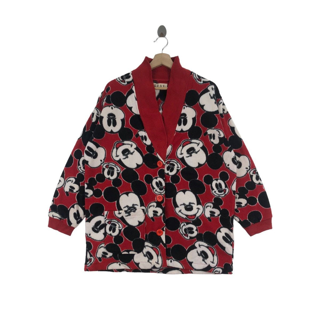 DISNEY MICKEY MINNIE MOUSE All Over Print Cartoon Cape Jacket Cardigan Coat Robe Comic Strip
