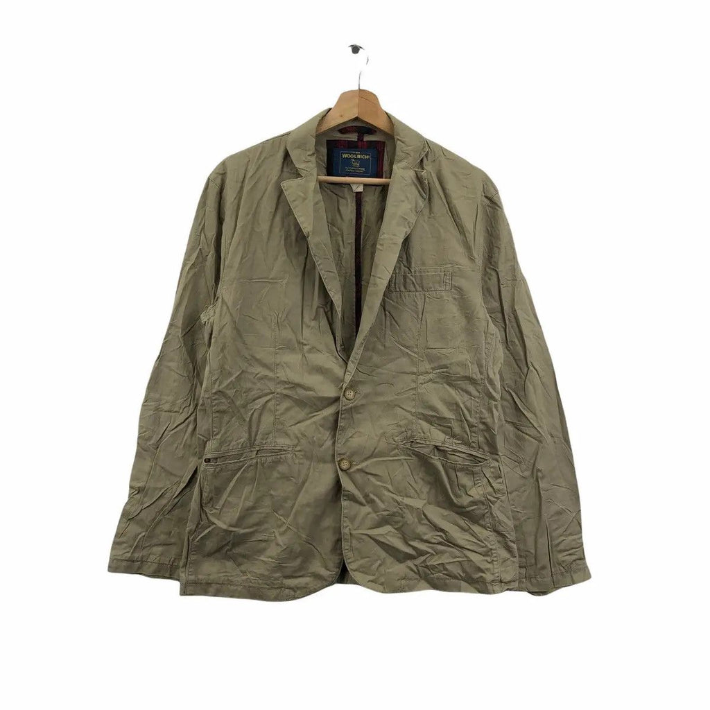 Vintage WOOLRICH Woolen Mills USA 2 Button Cotton Blazer Coat Parka Formal