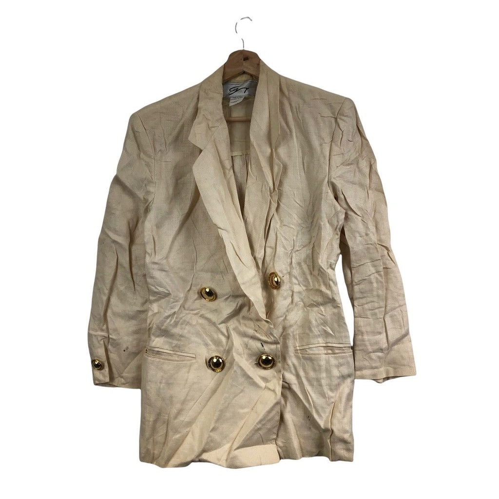 Vintage GENNY PRET A PORTER Made In Italy Peacoat Gold Button Coat Double Breasted Giancca