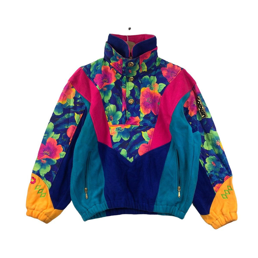 Vintage GOLDWIN JAPAN SKI Floral Rainbow Winter Jacket Heavy Coat Parka Windbreaker