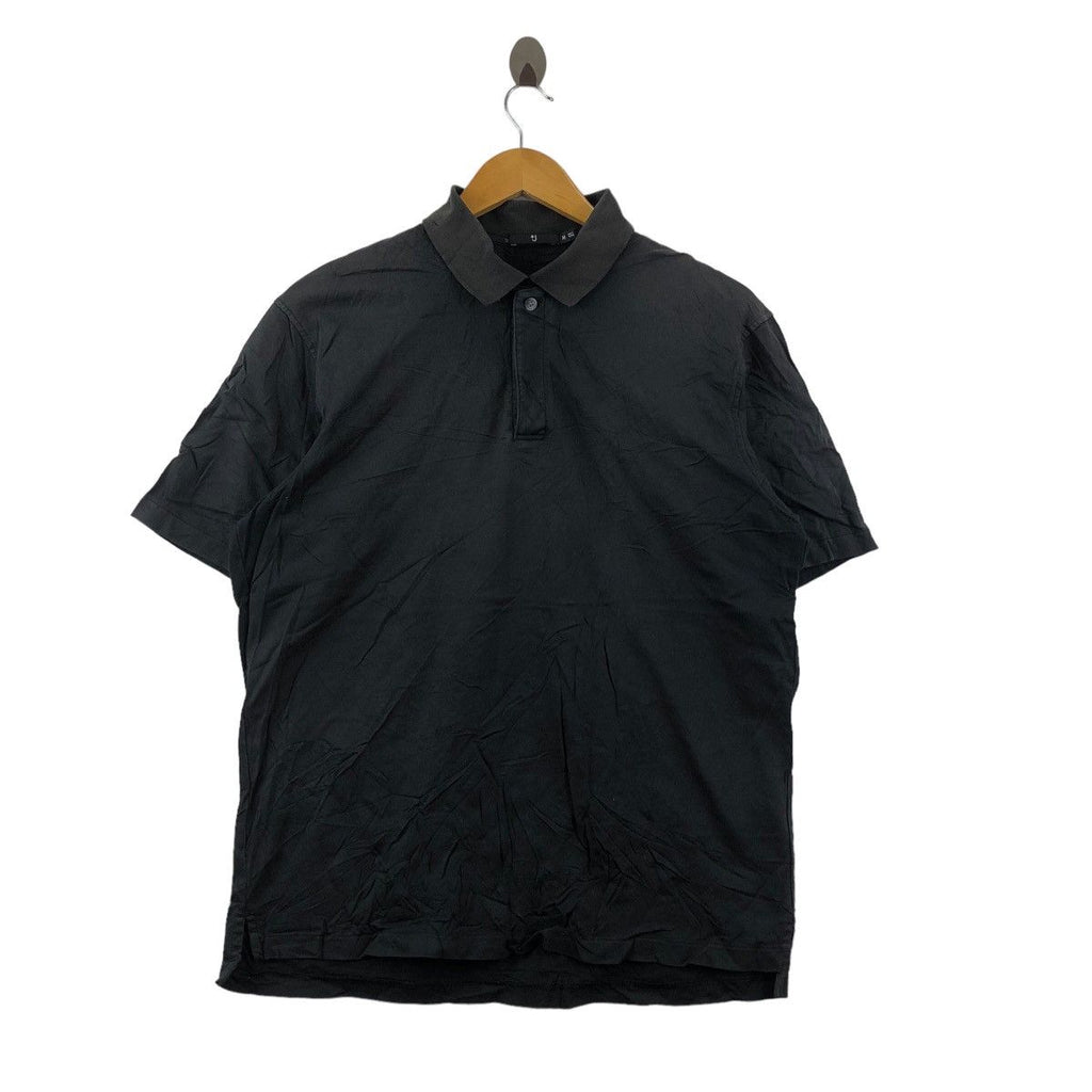 JIL SANDER x UNIQLO +J Collection Plain Black Polo Tee Shirt Minimalist Design