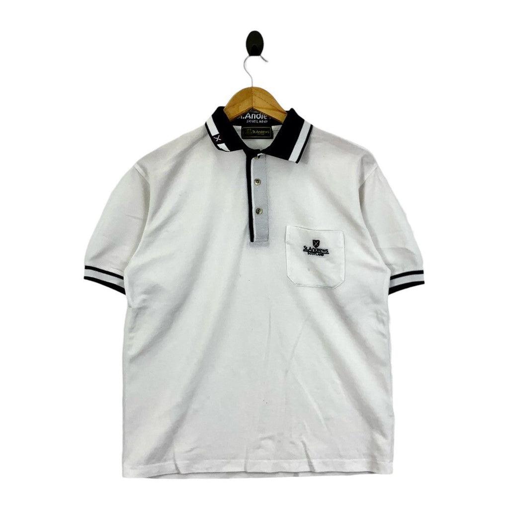 Vintage ST. ANDREWS SCOTLAND Polo Tee Shirt Top Formal Office