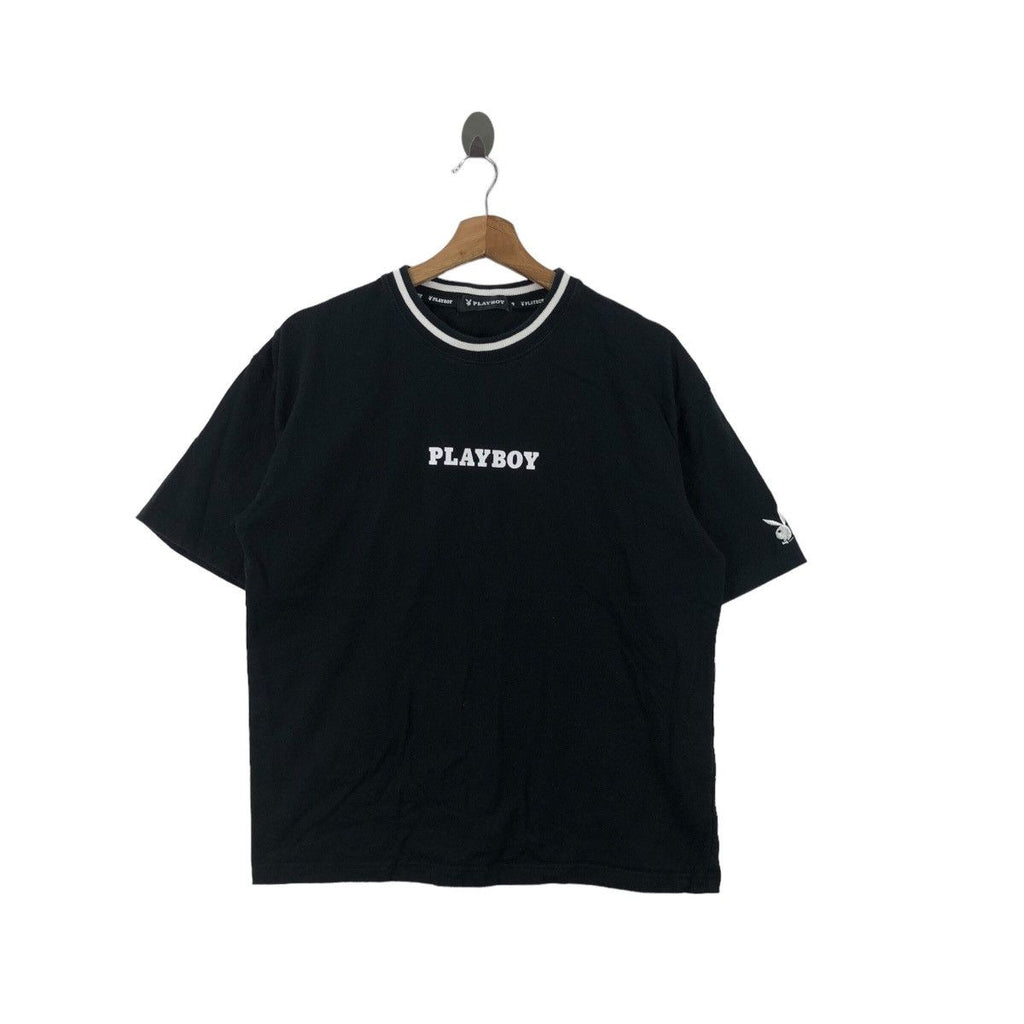 PLAYBOY BUNNY COLLECTION Center Logo Tee Shirt Top Beach Summer