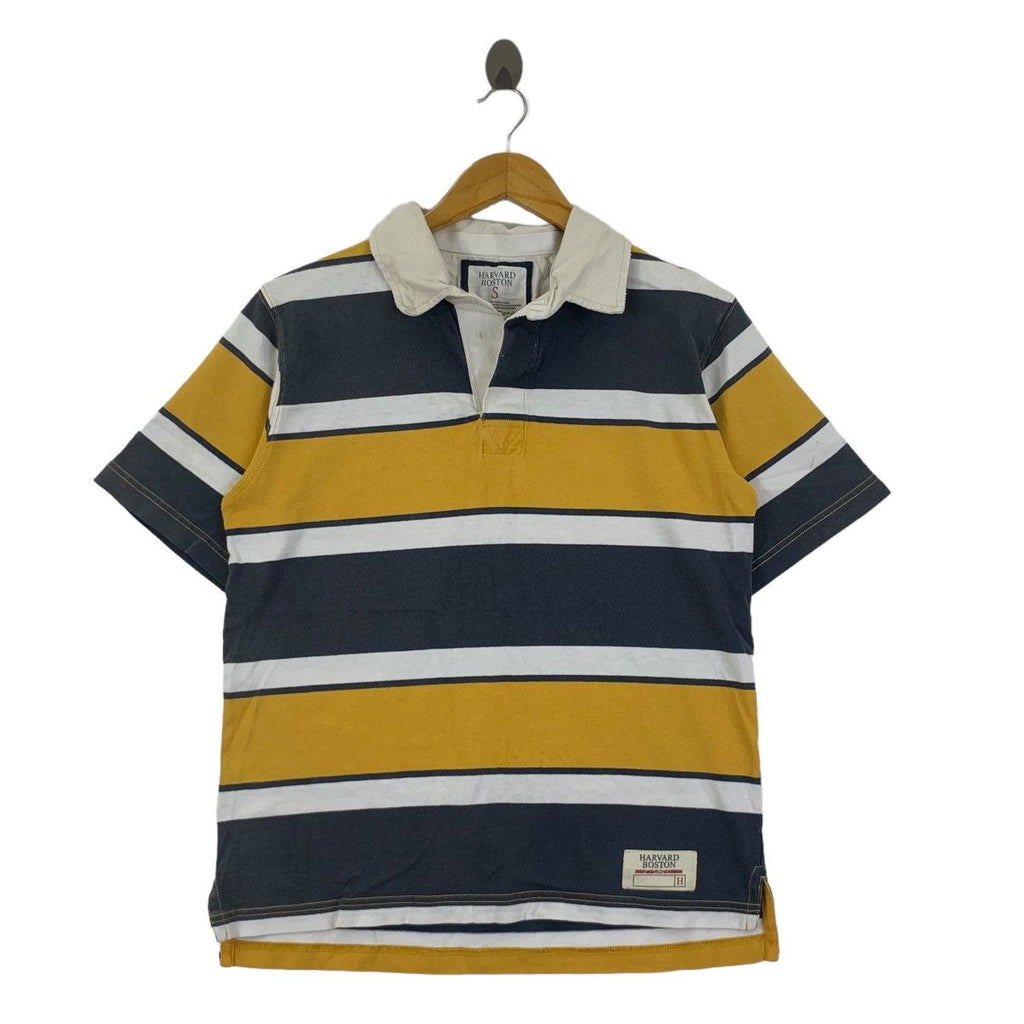 UNIVERSITY OF OXFORD Boston Rugby Polo Tee Shirt Top Ivy League Collegiate