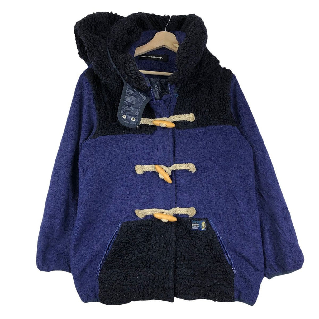 Vintage ISSEY MIYAKE MERCIBEAUCOUP Design Studio Duffle Coat Heavy Jacket Fleece Parka