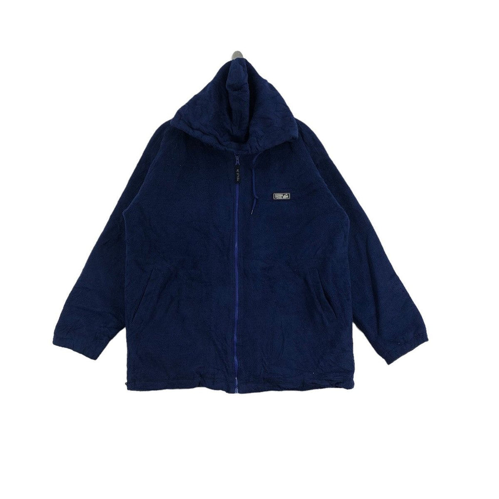 Vintage NATURAL CLOTHES STYLE Deep Pile Sherpa Fleece Hoodie Jacket Windbreaker