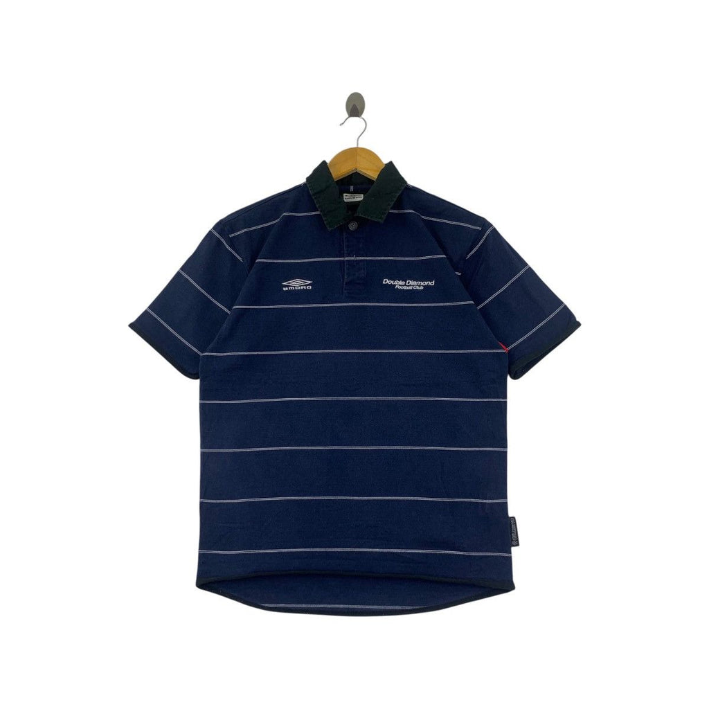 Vintage UMBRO DOUBLE DIAMOND Football Club Tee Shirt Top Polo Descente Japan