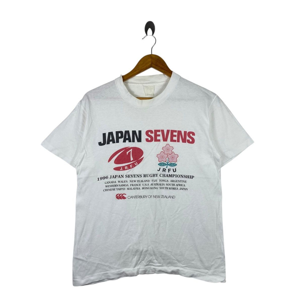 Vintage 1996 CANTERBURY JAPAN RUGBY Seven Tee Shirt Top Championship JRFU