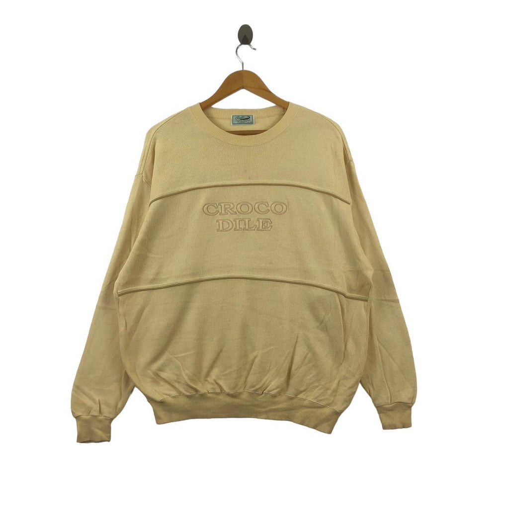 Vintage CROCODILE ORIGINAL PARIS  Embroidered Sweatshirt Sweater Pullover Jumper