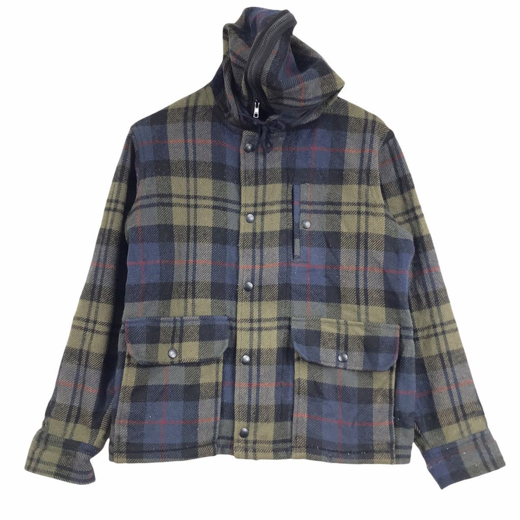 Vintage JOHNSON WOLLEN MILLS Handmade Tartan Chore Jacket Worker Made In USA Coat