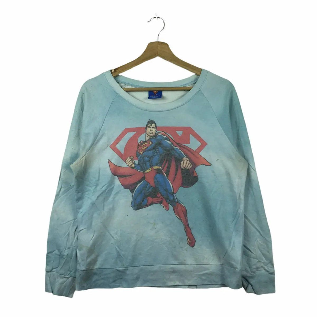 DC COMICS SUPERMAN Tie Dye 2015 Collection Sweatshirt Crewneck Pullover Sweater