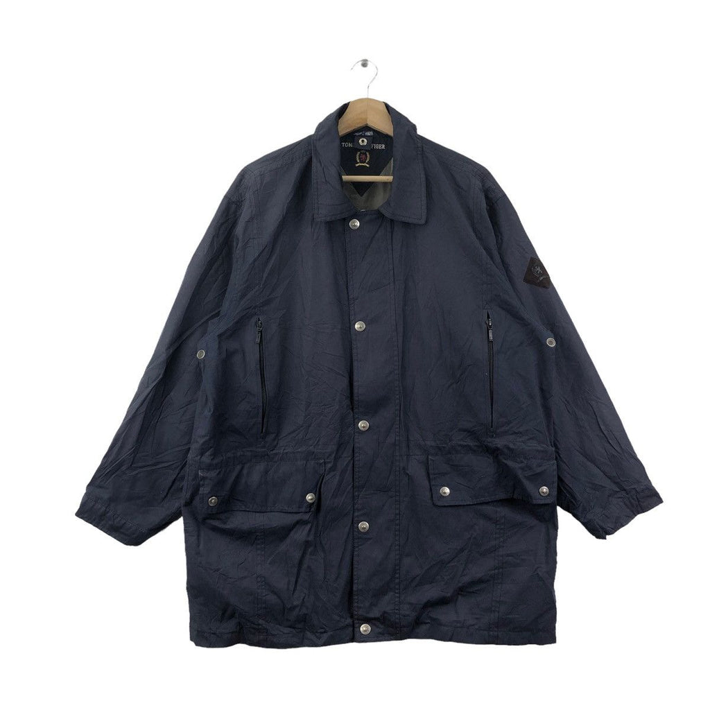 Vintage TOMMY HILFIGER USA Sailing Gear Windbreaker Jacket Parka Technical Zipper Raincoat