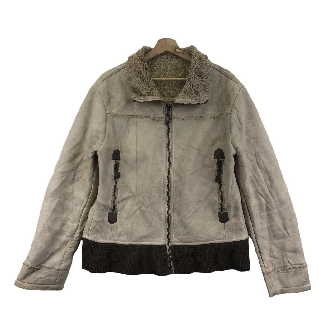 ZARA MAN SHEARLING Collection Faux Fur Jacket Winter Parka Outdoor Coat