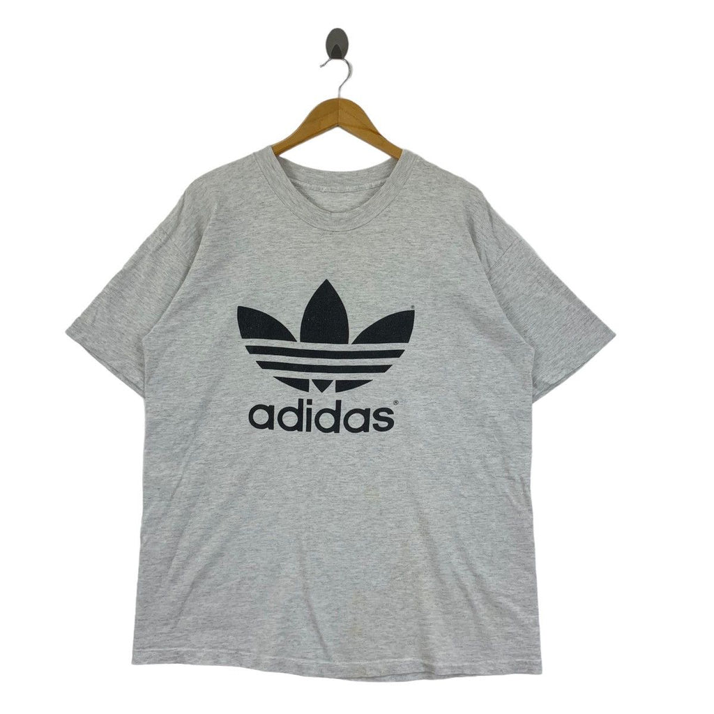 Vintage 90’ ADIDAS ORIGINALS TREFOIL Logo Tee Shirt Top Double Sided Single Stitches