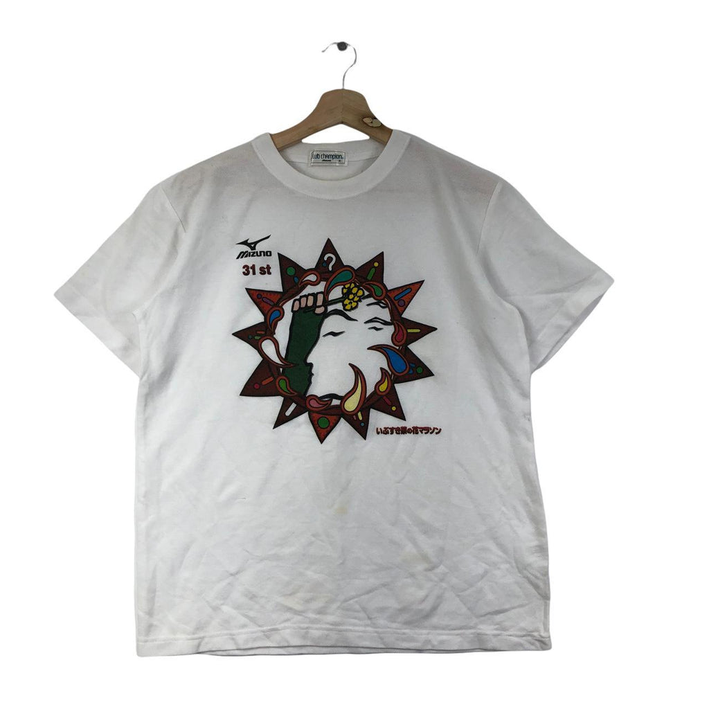 Vtg MIZUNO ANIME JAPAN Pop Art Graphic Tee Shirt Sport Cartoon