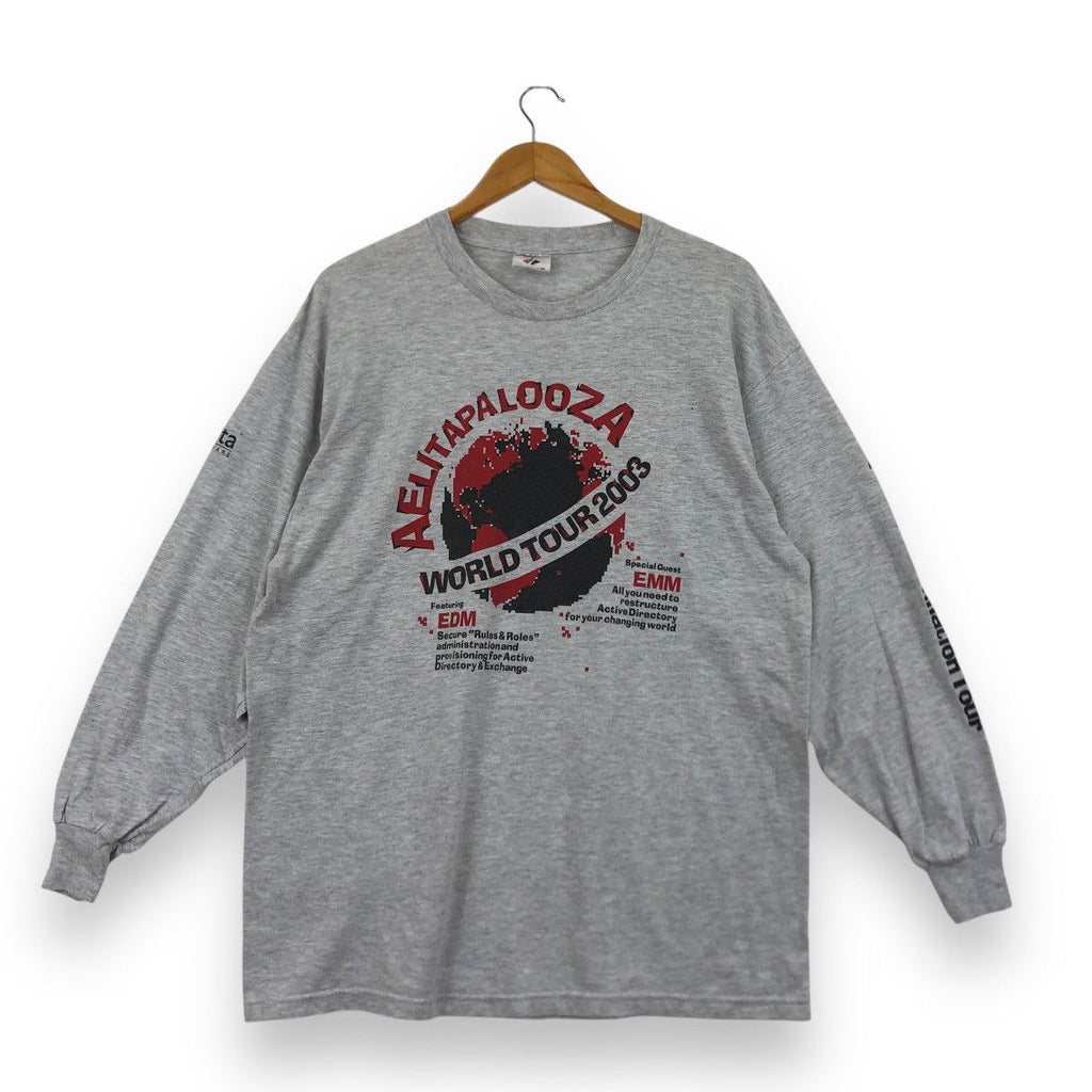 Vintage AELITA SOFTWARE AELITAPALOOZA Tour Tee Shirt Top Computer Tech