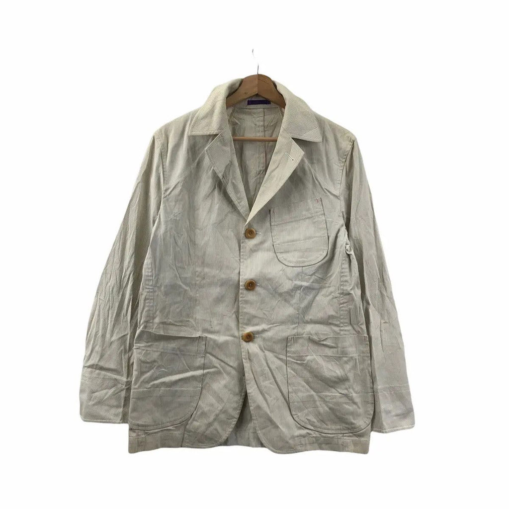 Vintage PAUL SMITH COLLECTION 3 Button Cotton Striped Blazer Sport Coat London