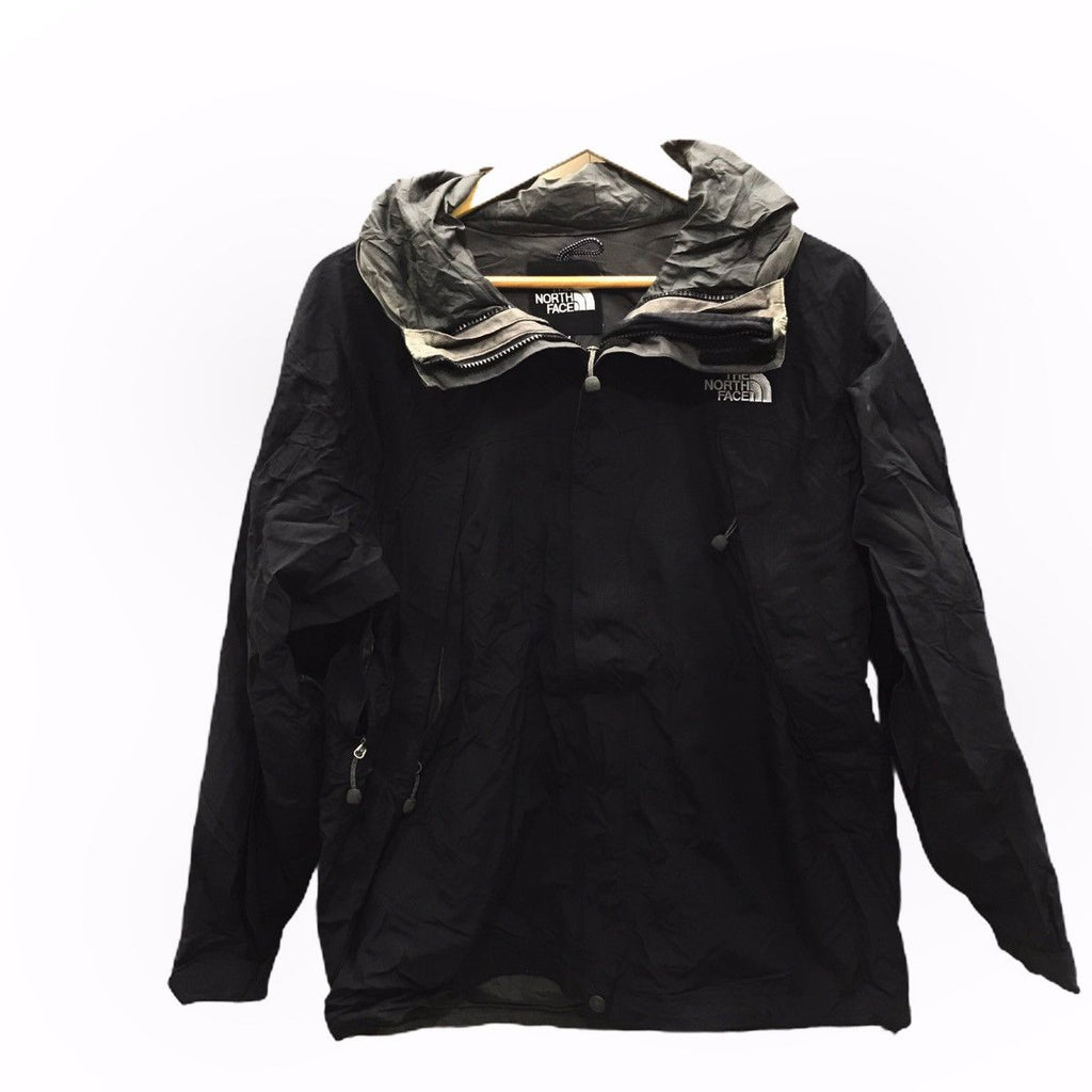 Vintage THE NORTH FACE Outdoor Black Windbreaker Jacket Hoodie Raincoat Hiking