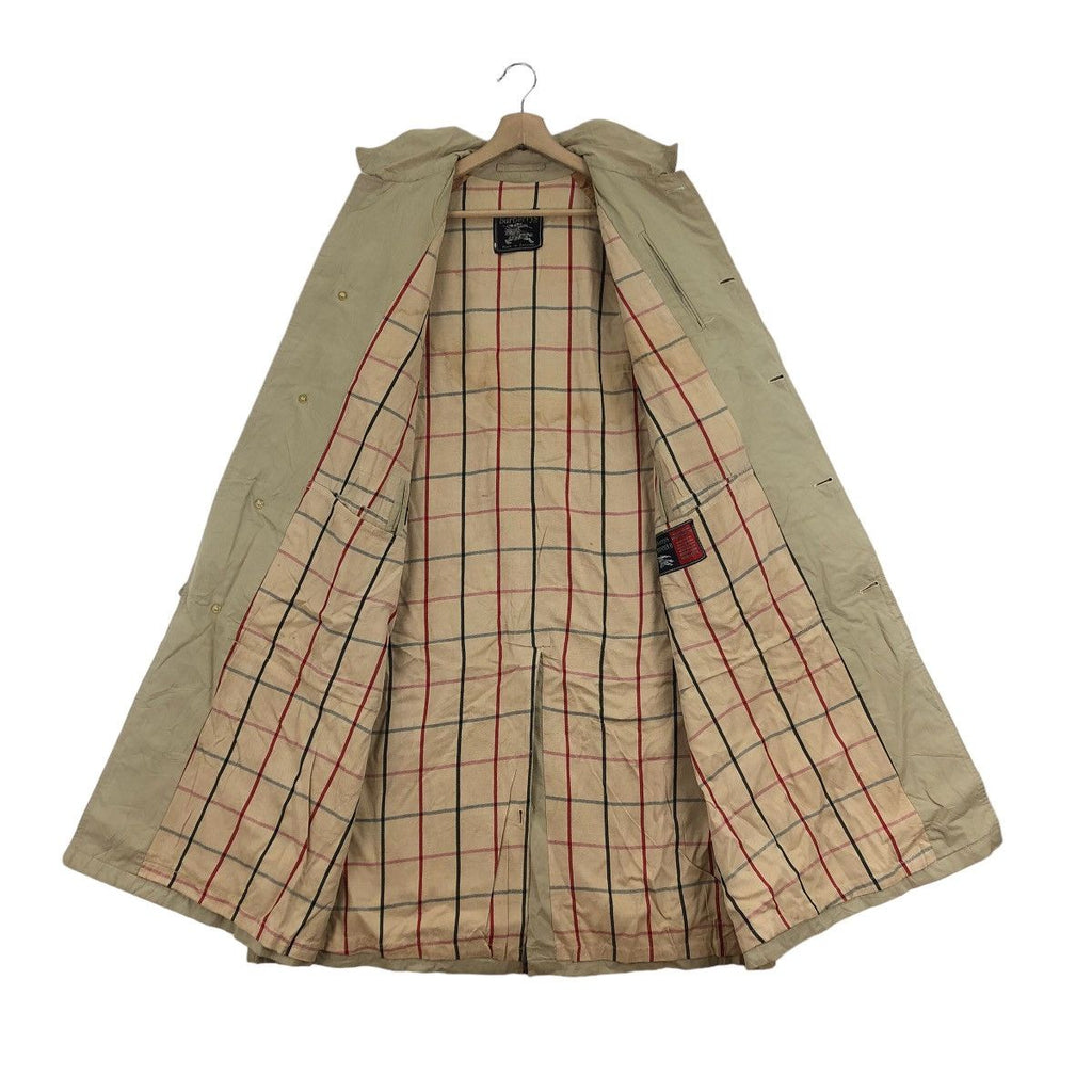 Vintage BURBERRY COMMANDER II Collection Nova Checks Trench Coat Parka Prorsum Made In England