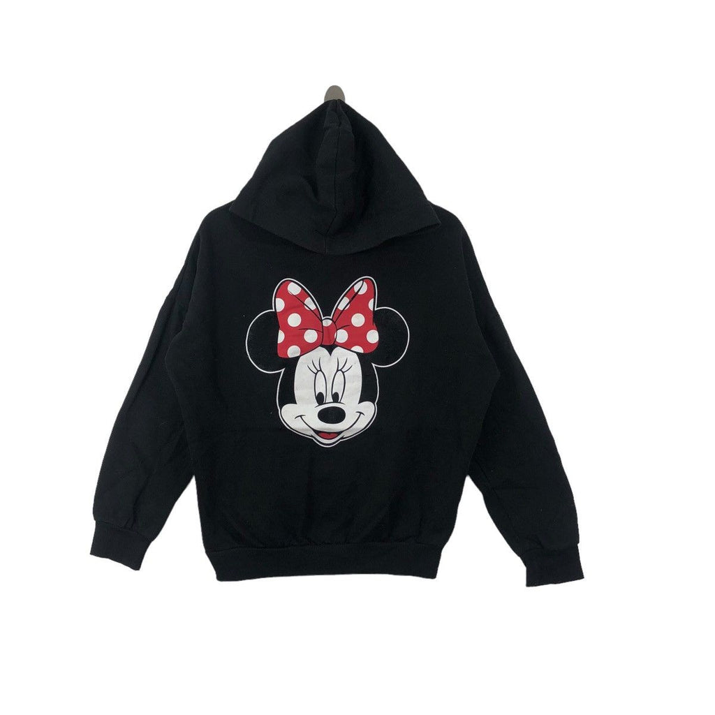 Vintage DISNEY MINNIE MOUSE Ribbon Face Hoodie Sweatshirt Sweater Pullover Jumper
