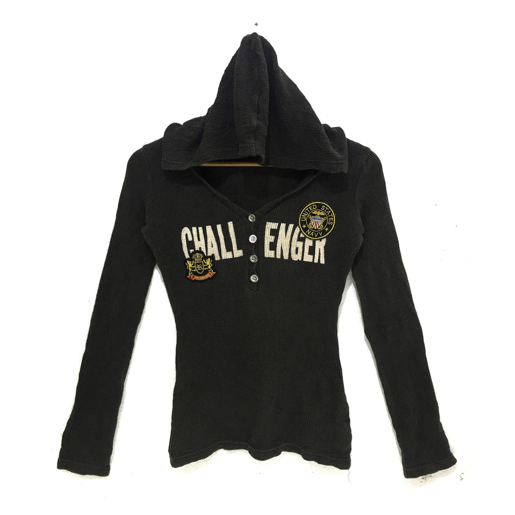 CHALLENGER USA NAVY Patch Hoodie Sweatshirt Pullover Jumper Women Sweater