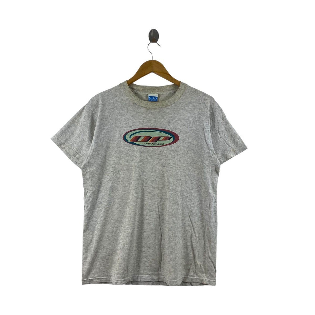 Vintage 90’ OCEAN PACIFIC OP Surf Box Logo Tee Shirt Top Longboard