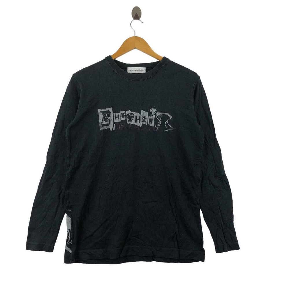 E HYPEN WORLD GALLERY Punk Rebel Skull Bones Sweatshirt Long Sleeve Shirt