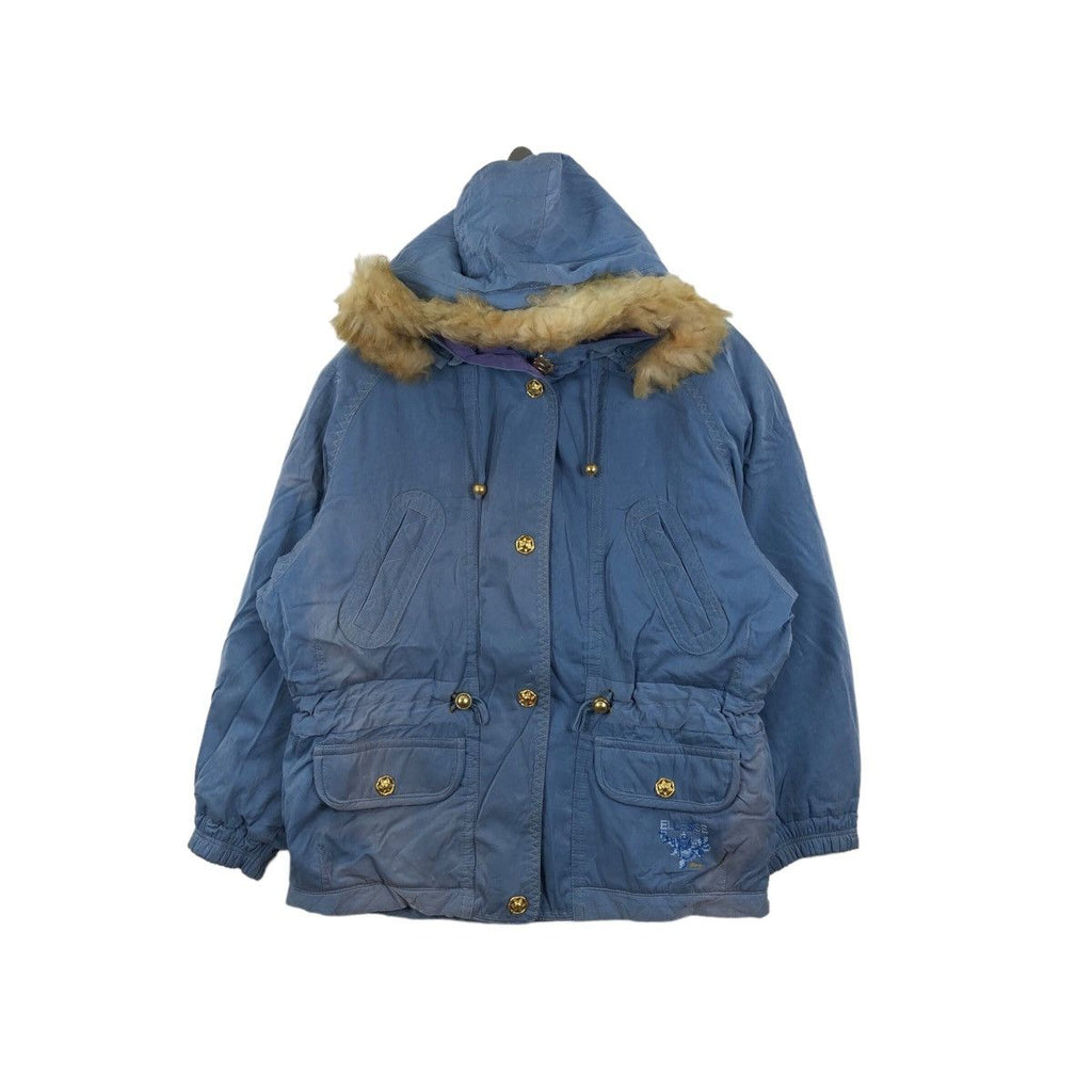 Vtg 90’ ELLESSE ITALY Natural Sun Faded Ski Winter Puffer Jacket Parka Trench Coat
