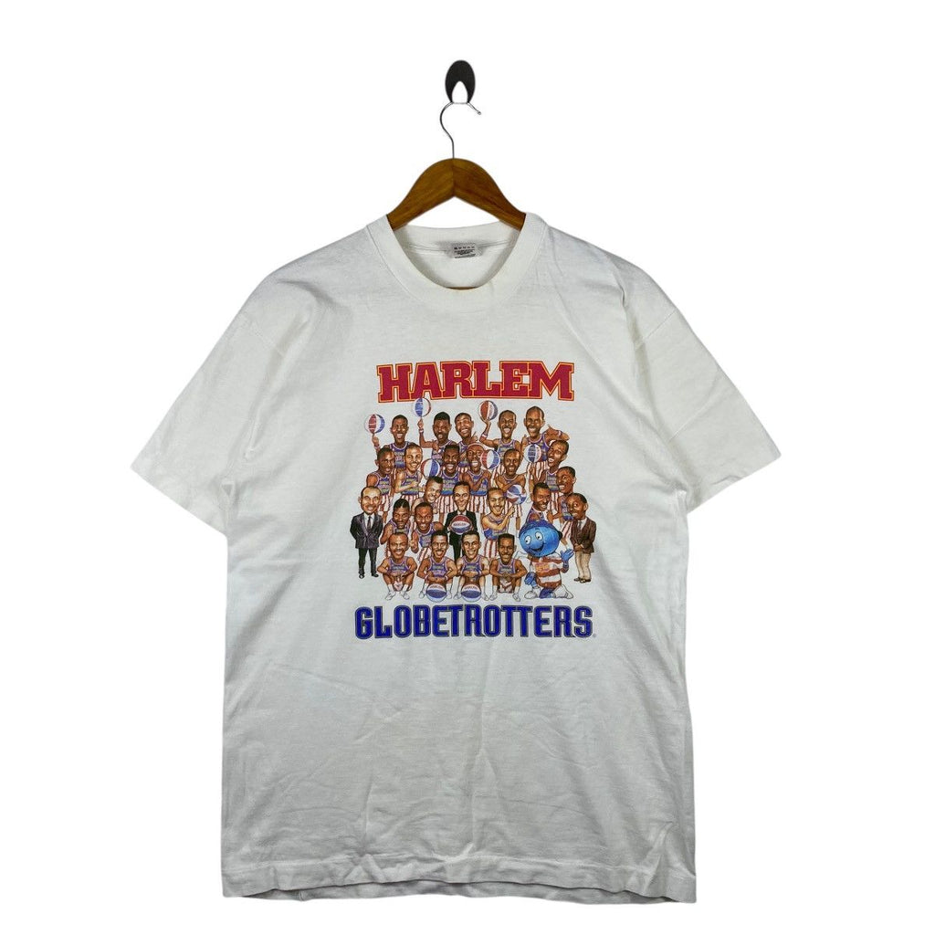 Vintage 90’ HARLEM GLOBETROTTERS BASKETBALL NBA Tee Shirt Top Savoy Big Five