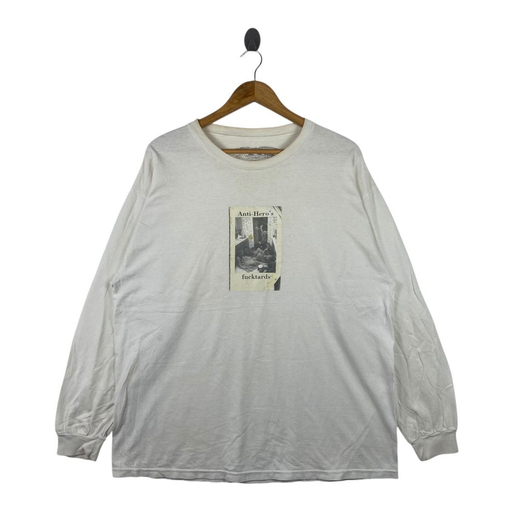Vintage ANTIHERO SKATEBOARD FUCKTARD Movie Tee Shirt Top Film Rebel