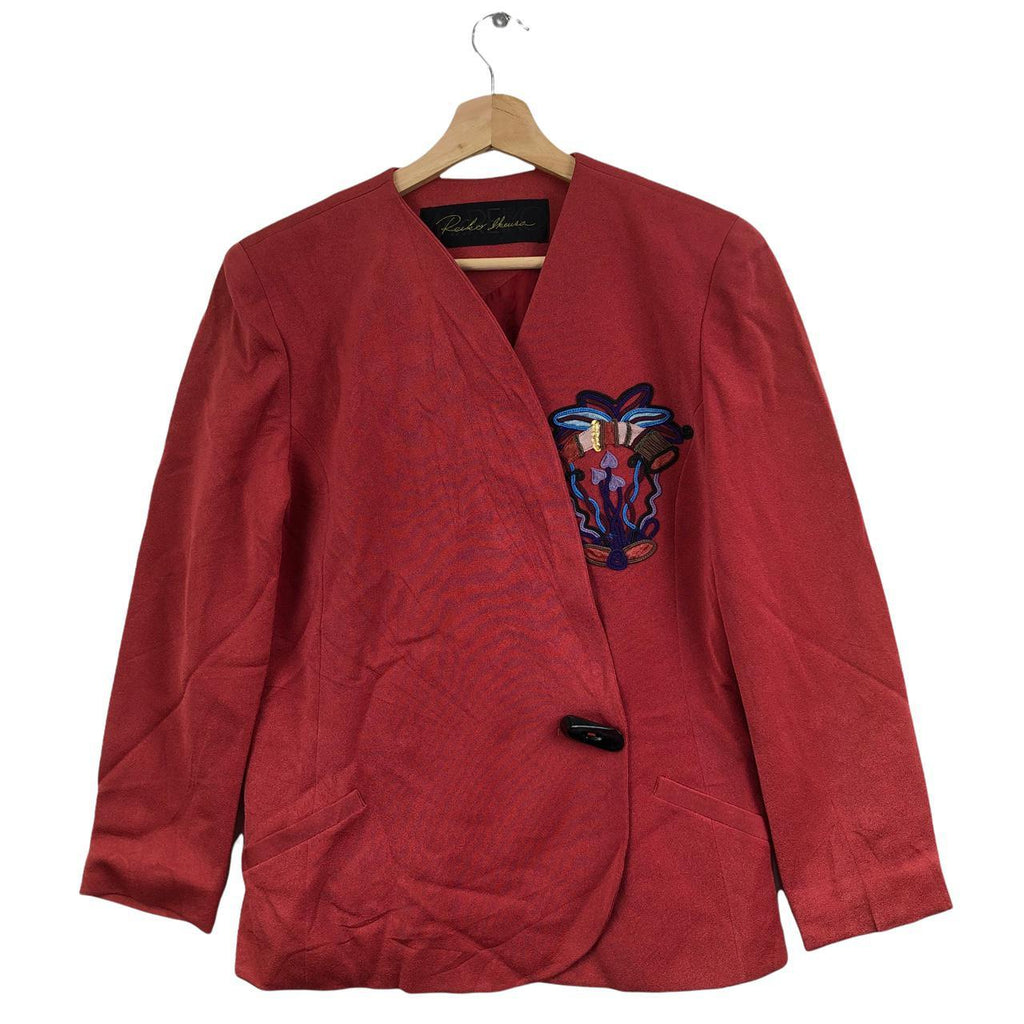 Vtg MS. REIKO TOKYO Minimalist Design Peacoat Jacket Trench Coat Parka Windbreaker Made In Japan