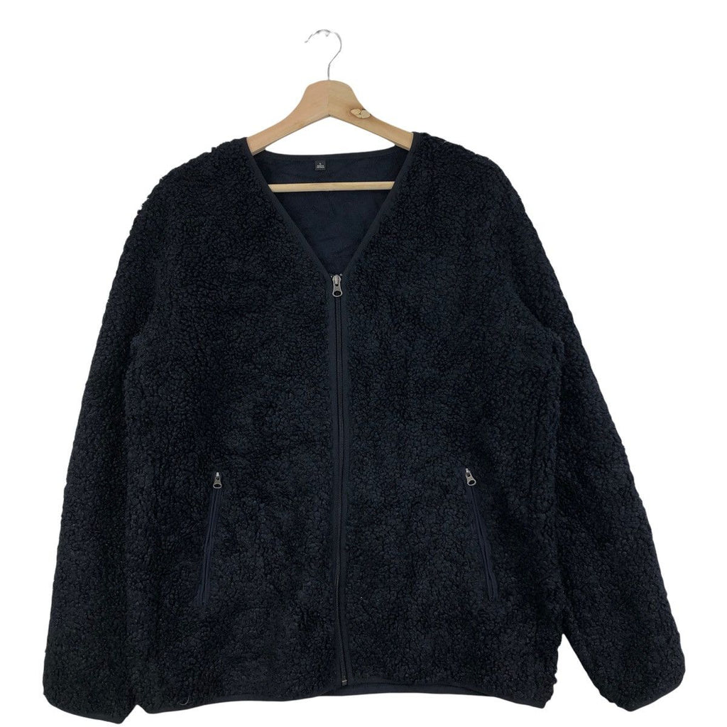 UNIQLO SHERPA Minimalist Design Bulky Fleece Jacket Windbreaker Deep Pile