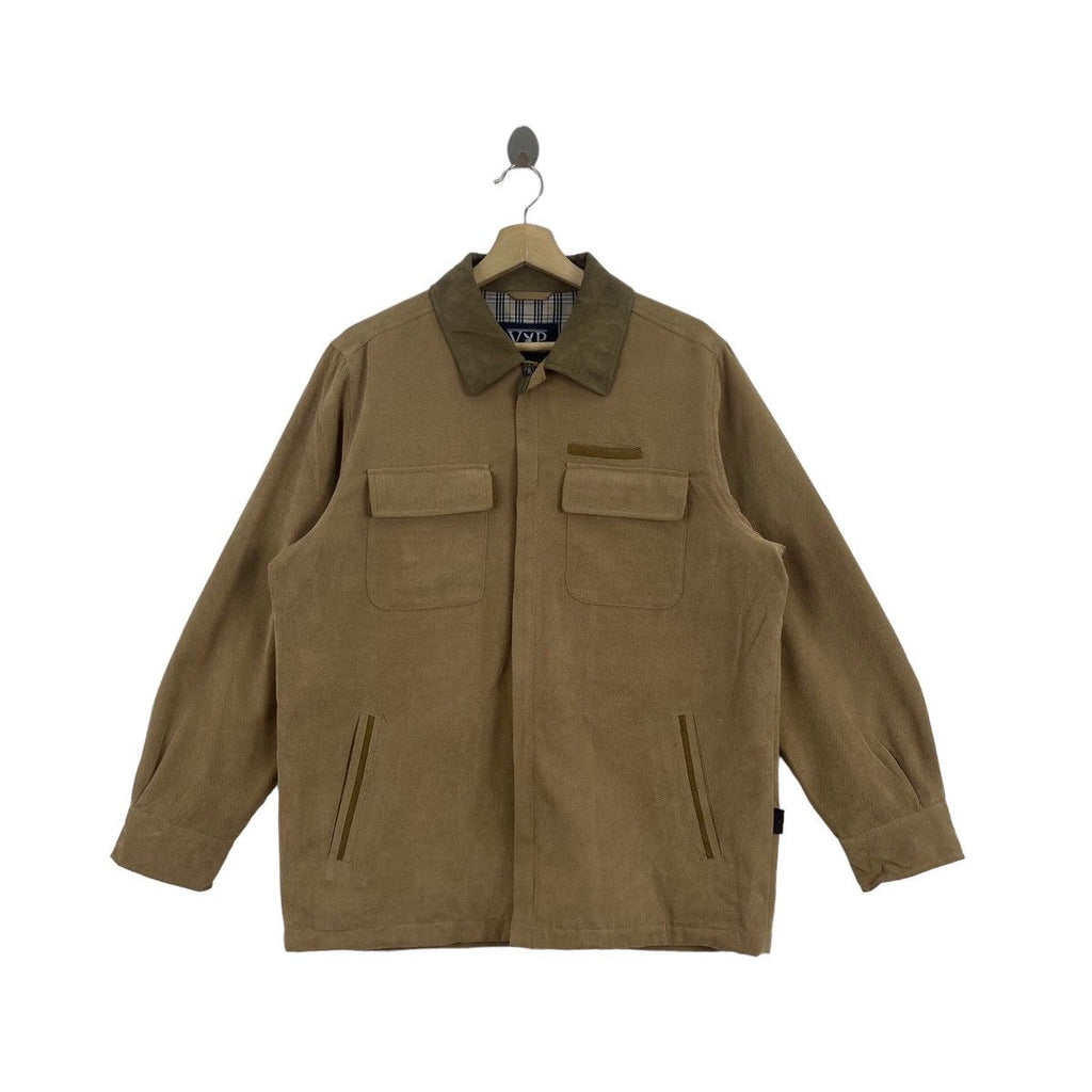 Vtg PLAYBOY VIP COLLECTION Trench Coat Parka Brown Jacket Windbreaker Nova Checks