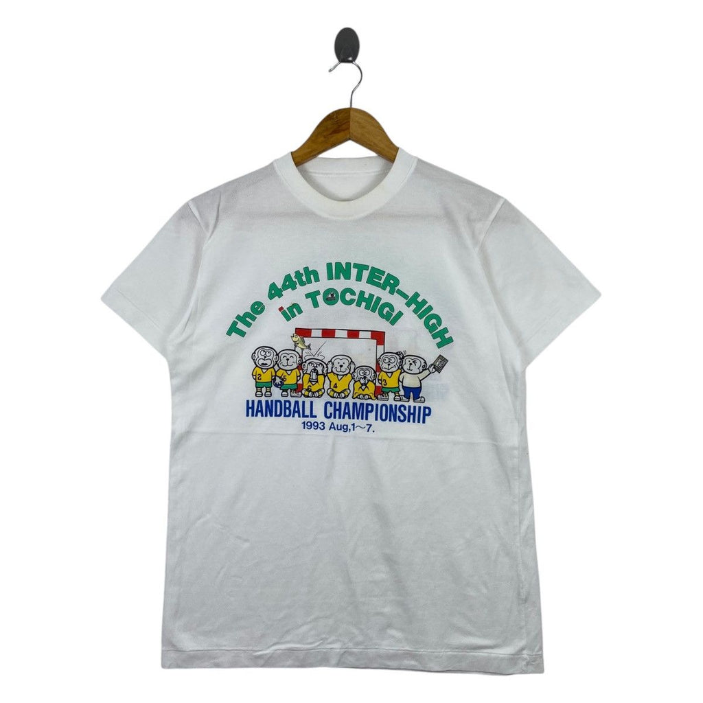 Vintage 1993 TOCHIGI HANDBALL CHAMPIONSHIP Tee Shirt Top Japan Junior High School
